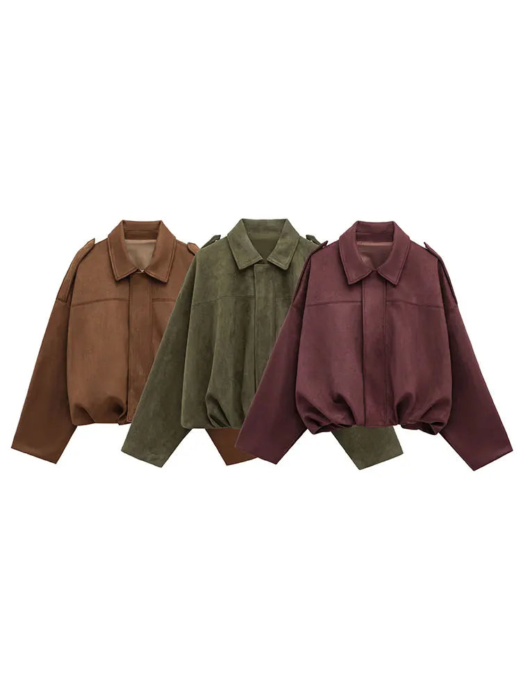 Long Sleeve Jackets Vintage Lady Motorcycle Outwears
