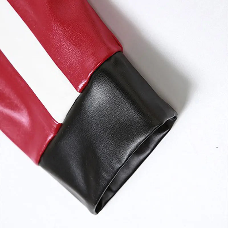 Women Crop Coat Leather Jacket
