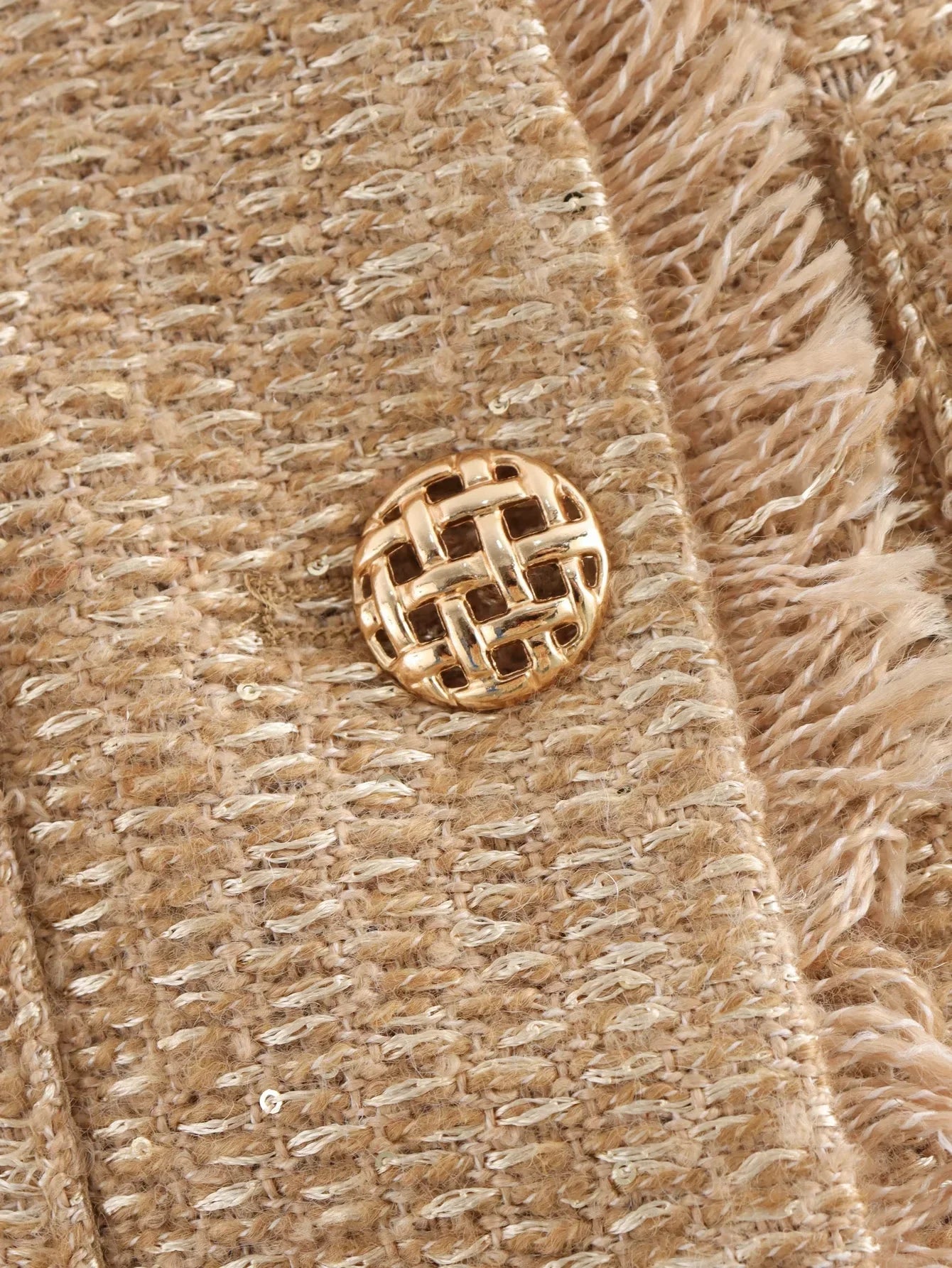 Chic Female Tweed Basic Jacket Coat